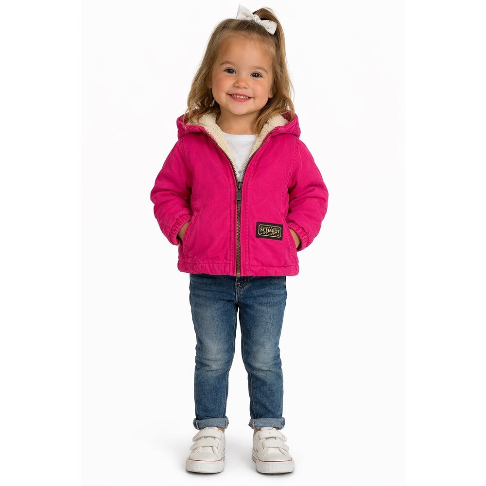 1980s–1990s C.L. Schmidt 3T Pink Sherpa Lined Cotton Jacket